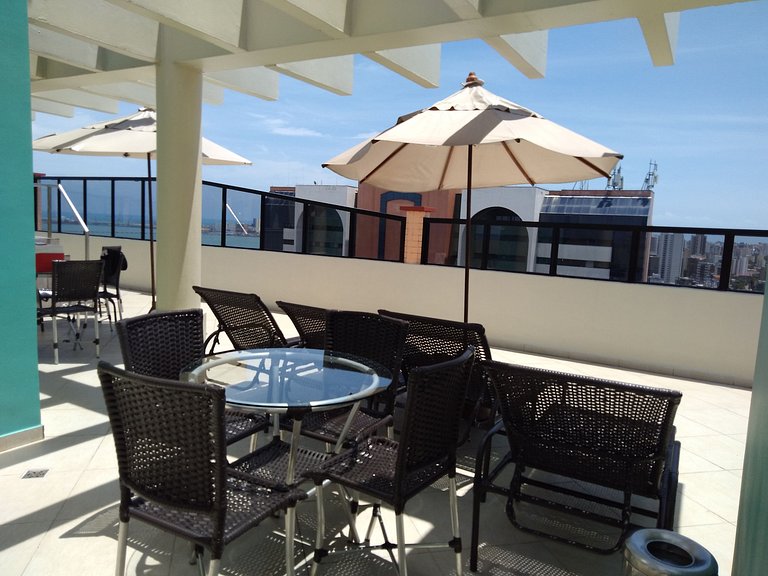 Apartamento Vista al Mar Brasil Tropical Meireles 4 personas