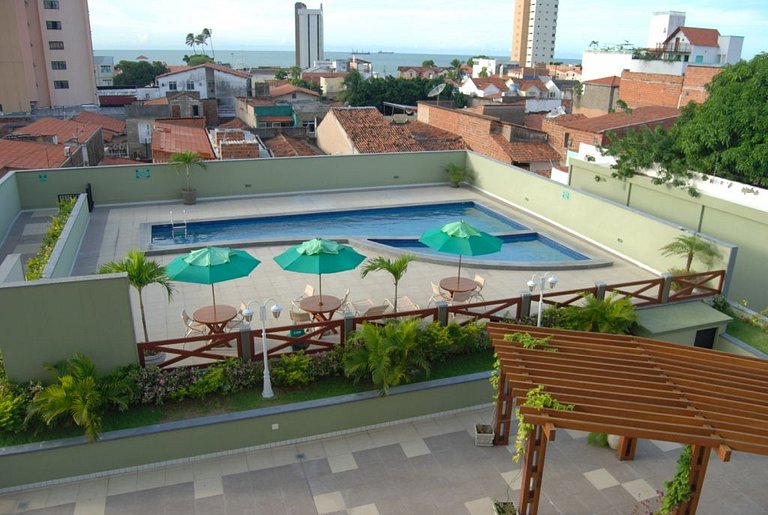 Praia de Iracema Vista Mar 3Q, Piscina, Academia