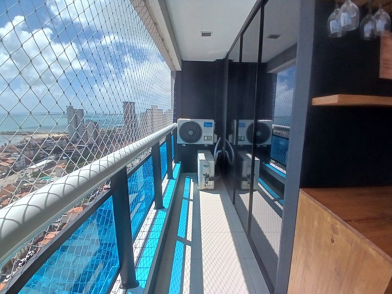 Iracema Beach Vista Mar 3Q, Swimming Pool, Gym