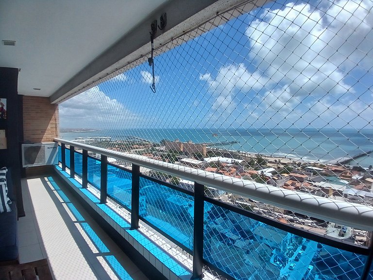 Praia de Iracema Vista Mar 3Q, Piscina, Academia