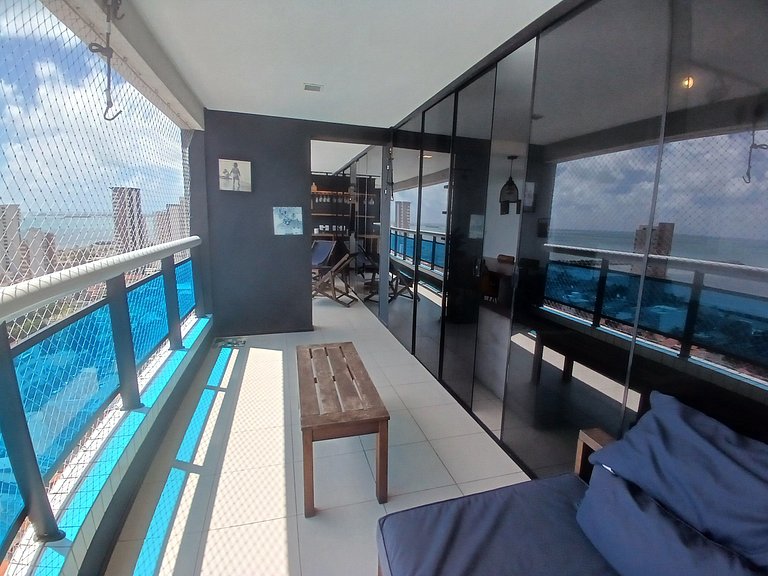 Iracema Beach Vista Mar 3Q, Swimming Pool, Gym