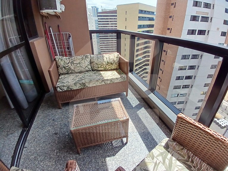 Flat Atlântico Meireles 2H 6P Vista mar By Escala