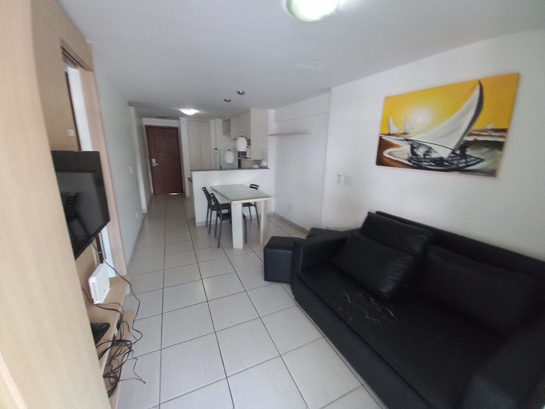 1304T1 Beach Class 2Q Vista Cidade Andar Alto