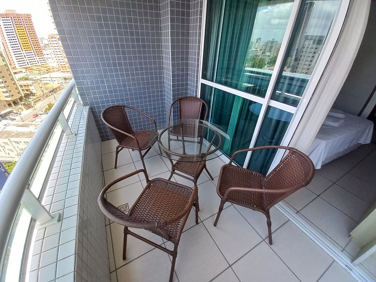 1304T1 Beach Class 2Q Vista Cidade Andar Alto