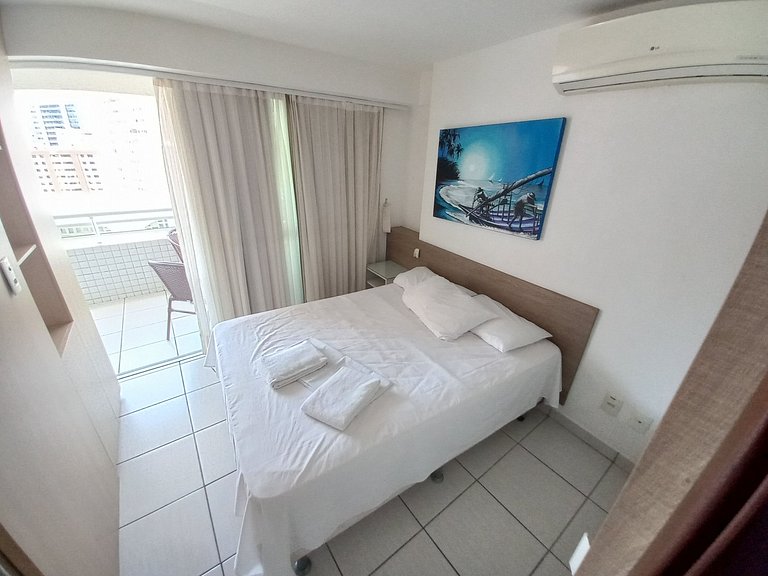 1304T1 Beach Class 2Q Vista Cidade Andar Alto
