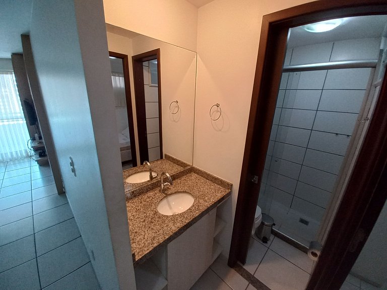 1304T1 Beach Class 2Q Vista Cidade Andar Alto