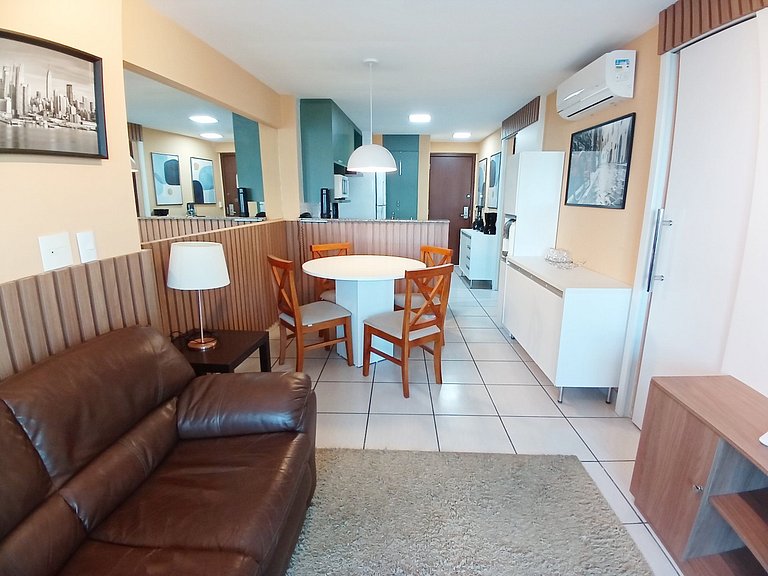 1402 T1 2Q Beach Class | Vaga + WiFi + Climatizado