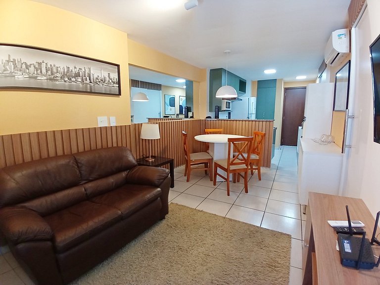 1402 T1 2Q Beach Class | Vaga + WiFi + Climatizado