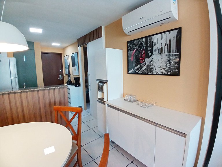 Apto 2Q Beach Class | Vaga + WiFi + Climatizado
