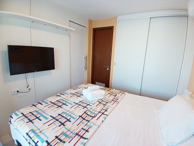 Apto 2Q Beach Class | Vaga + WiFi + Climatizado