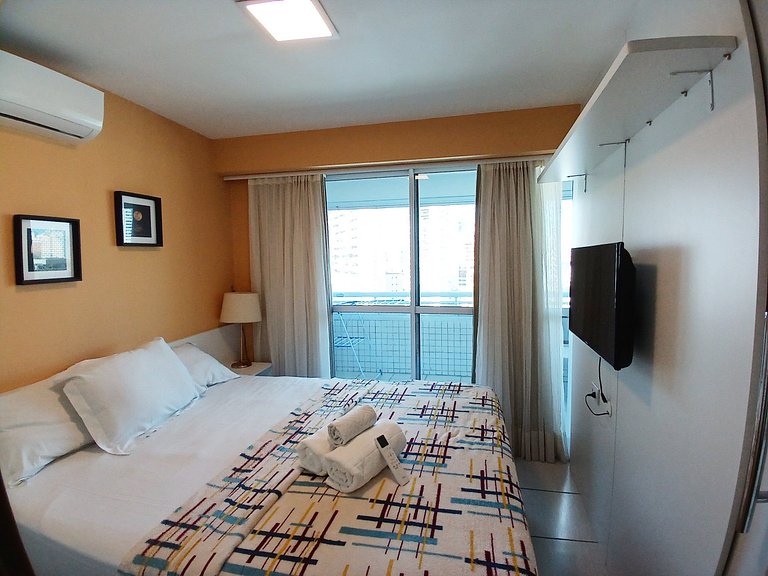 1402 T1 2Q Beach Class | Vaga + WiFi + Climatizado