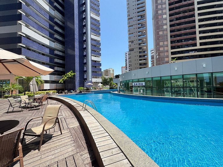 1402 T1 2Q Beach Class | Vaga + WiFi + Climatizado