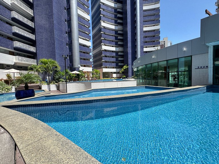1402 T1 2Q Beach Class | Vaga + WiFi + Climatizado