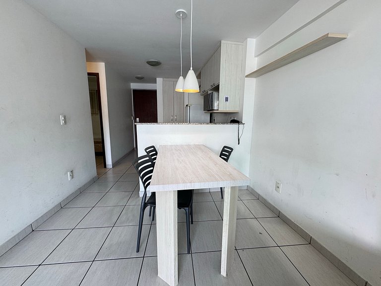 1304T1 Beach Class 2Q Vista Cidade Andar Alto