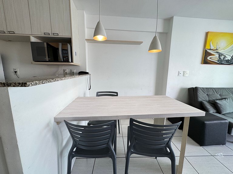 1304T1 Beach Class 2Q Vista Cidade Andar Alto