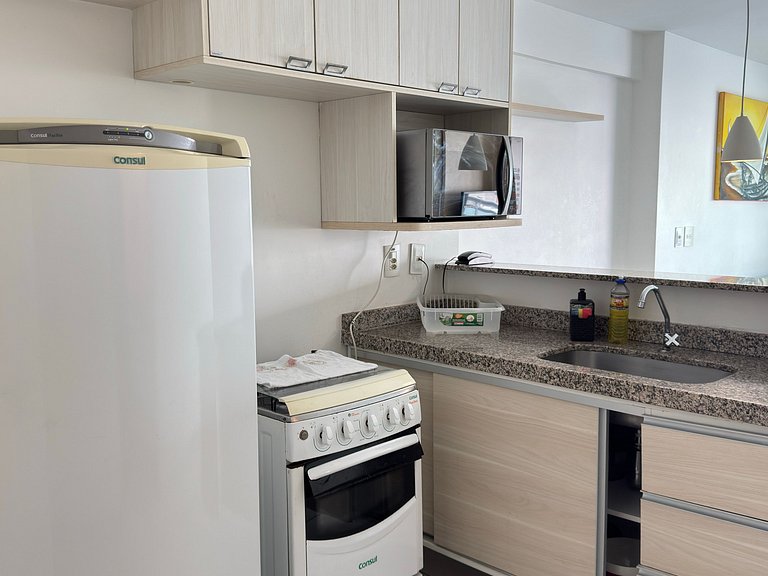 1304T1 Beach Class 2Q Vista Cidade Andar Alto