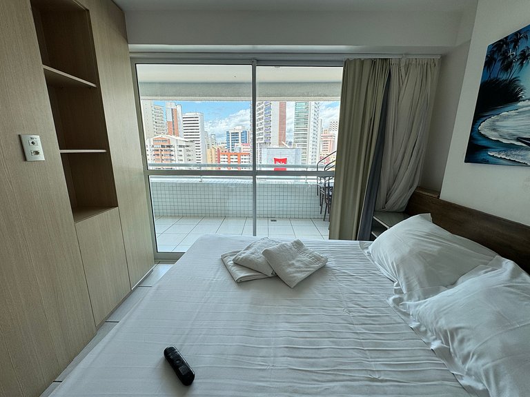1304T1 Beach Class 2Q Vista Cidade Andar Alto
