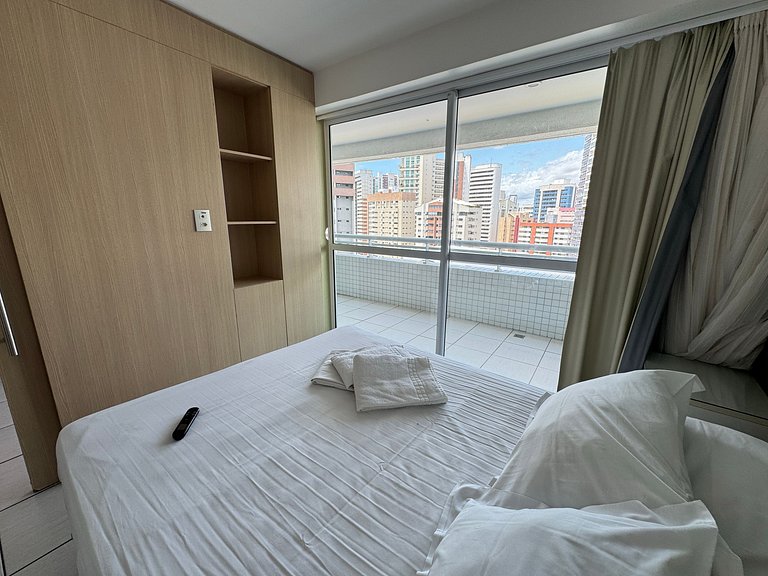 1304T1 Beach Class 2Q Vista Cidade Andar Alto