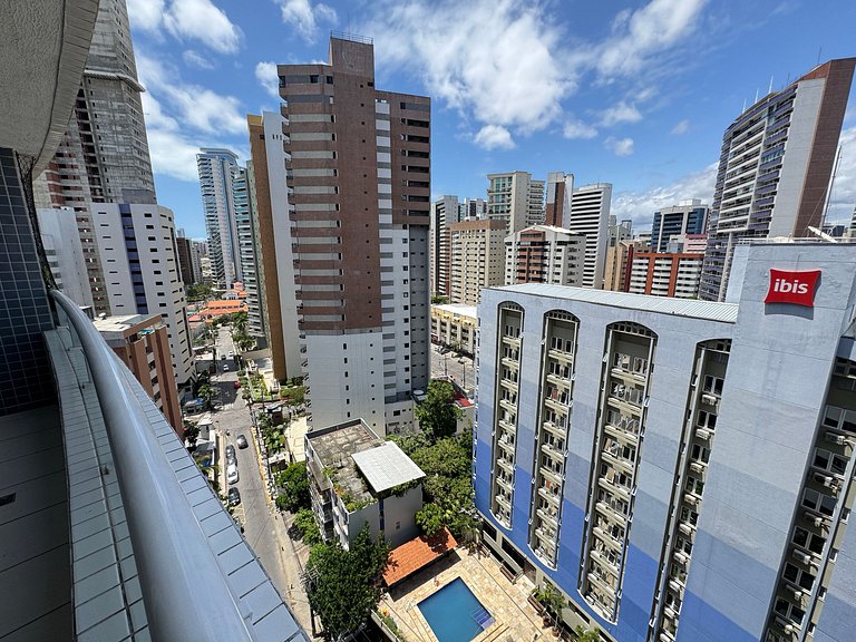 1304T1 Beach Class 2Q Vista Cidade Andar Alto