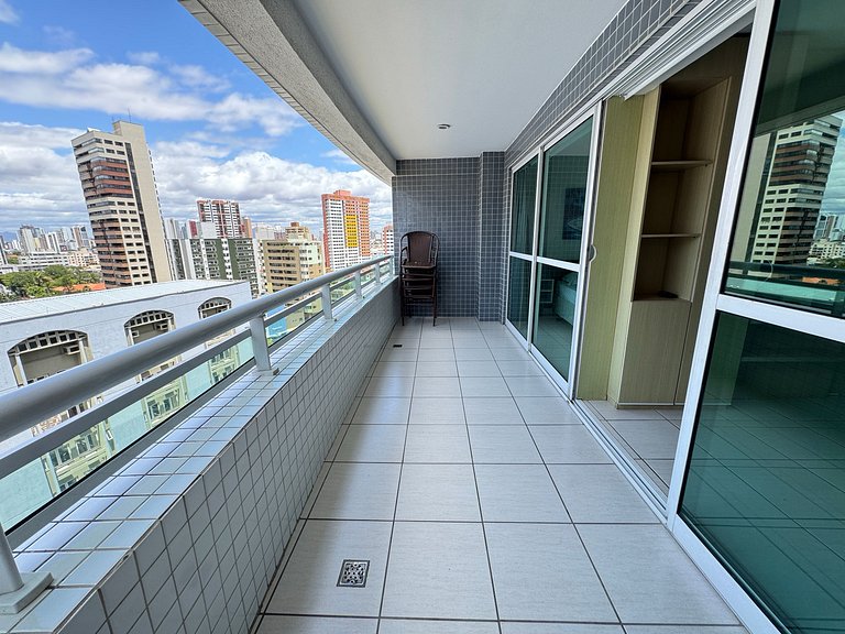 1304T1 Beach Class 2Q Vista Cidade Andar Alto