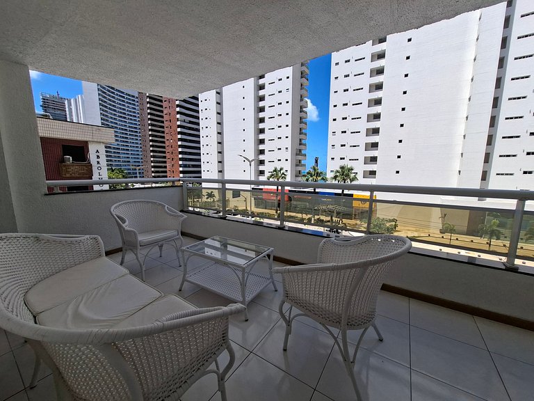 Apto 4 Hab en Meireles a 50 m de Beira Mar