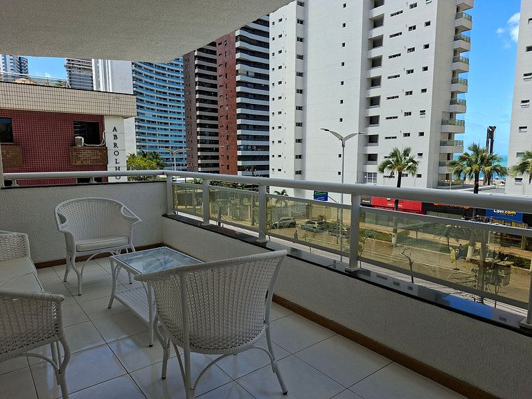 Apto 4 Hab en Meireles a 50 m de Beira Mar