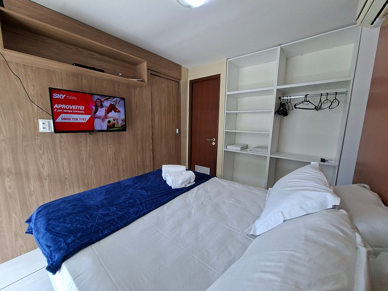 Beach Class 2Q | Climatizado | Vista Cidade