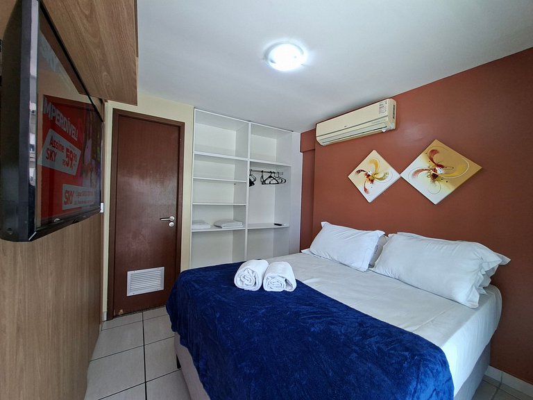 Beach Class 2Q | Climatizado | Vista Cidade