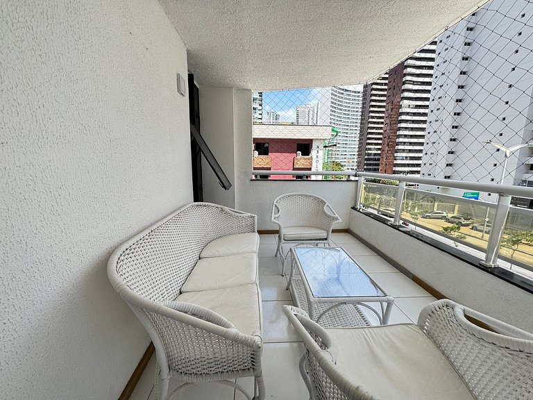 Apto 4 Hab en Meireles a 50 m de Beira Mar