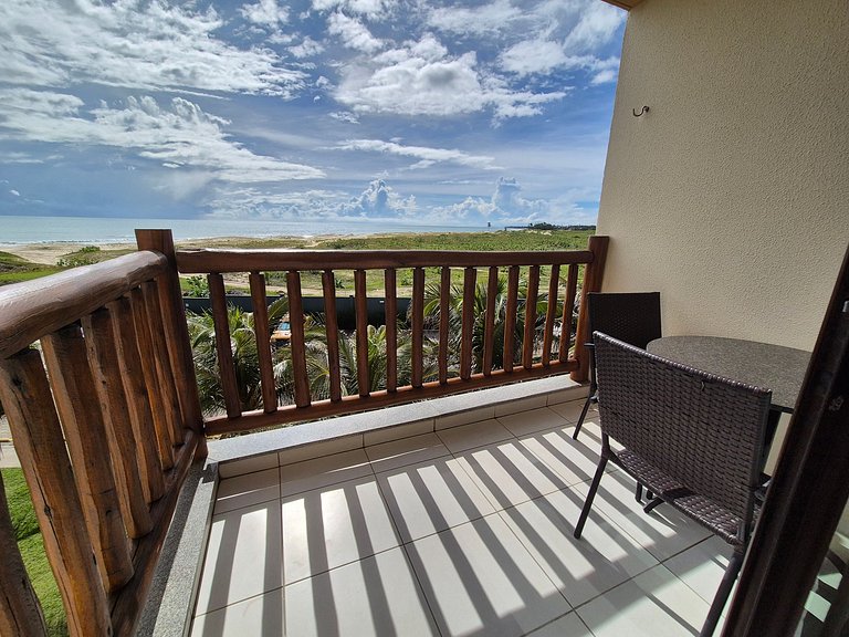 Estudio en VG Sun Cumbuco con balcón y vista al mar
