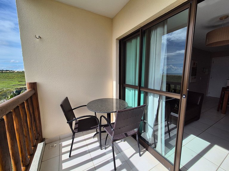 Estudio en VG Sun Cumbuco con balcón y vista al mar