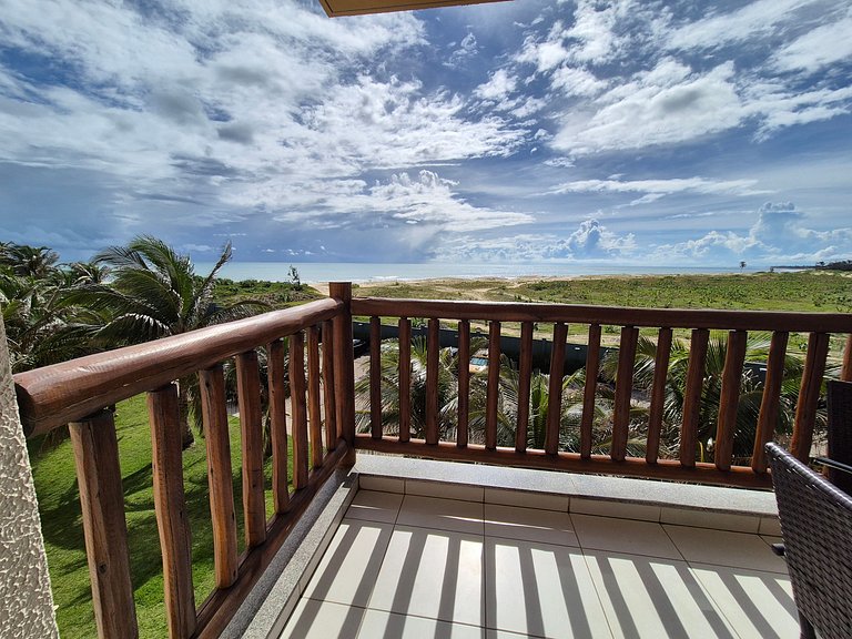 Estudio en VG Sun Cumbuco con balcón y vista al mar
