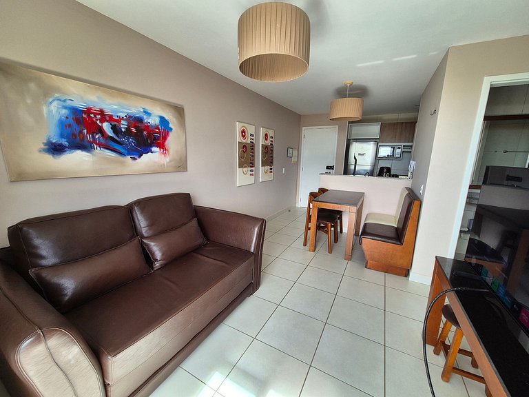 Estudio en VG Sun Cumbuco con balcón y vista al mar