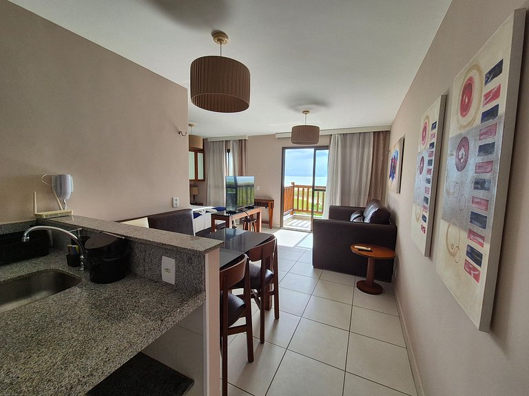 Studio at VG Sun Cumbuco with balcony and sea view