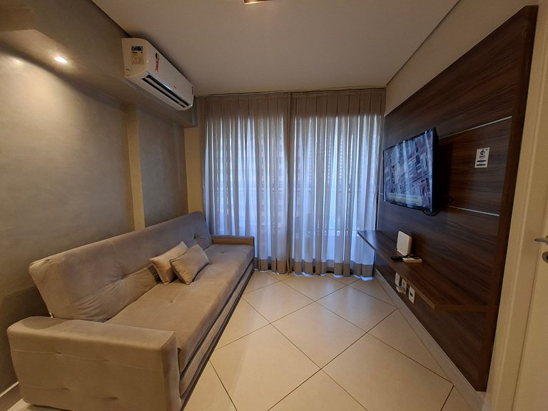 Apartamento con red de protección, climatizado, con estacion