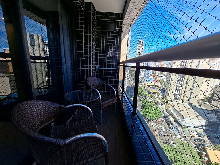 Apartamento con red de protección, climatizado, con estacion