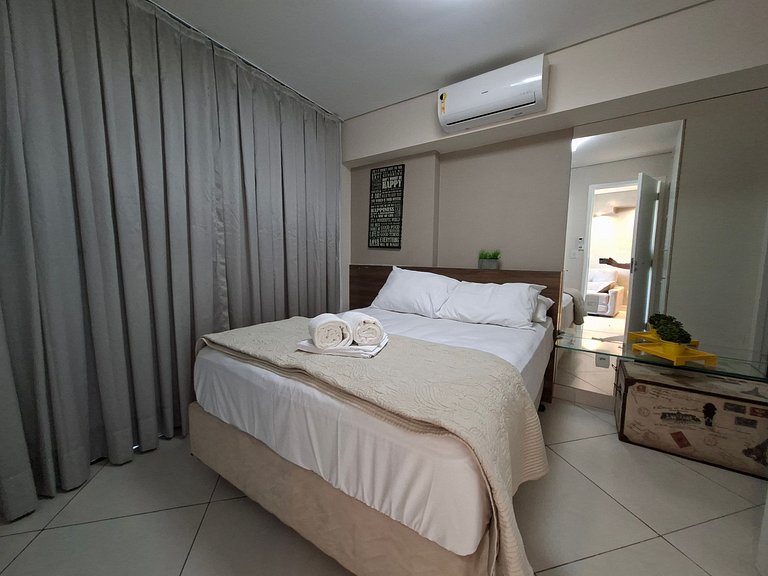 Apartamento con red de protección, climatizado, con estacion