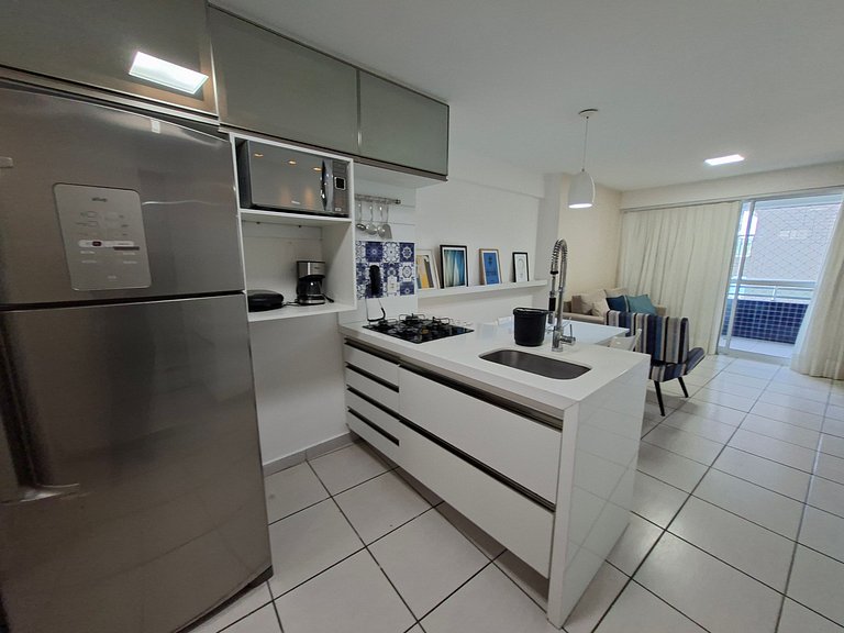 Apartamento de 2 habitaciones en Meireles con vista al mar